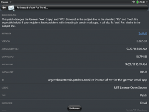 PrewarePatch Patch "Re instead of AW"